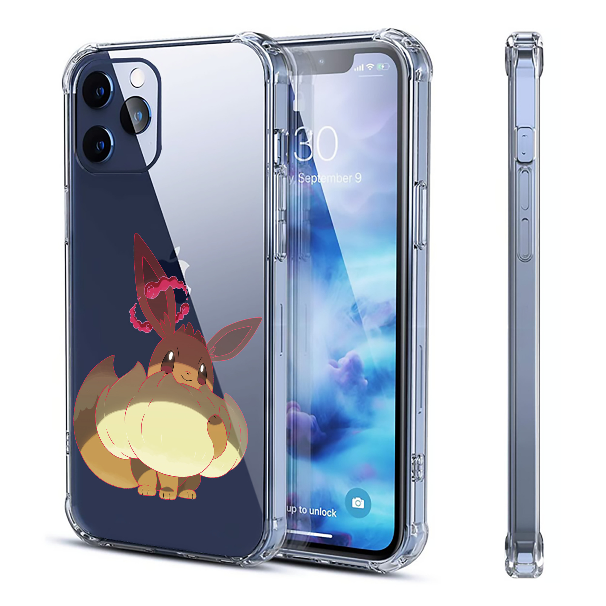 （画像用） ポケットモンスター Pokémon 【iPhone 12シリーズ対応】透明スマホケース（クリアソフトケース）